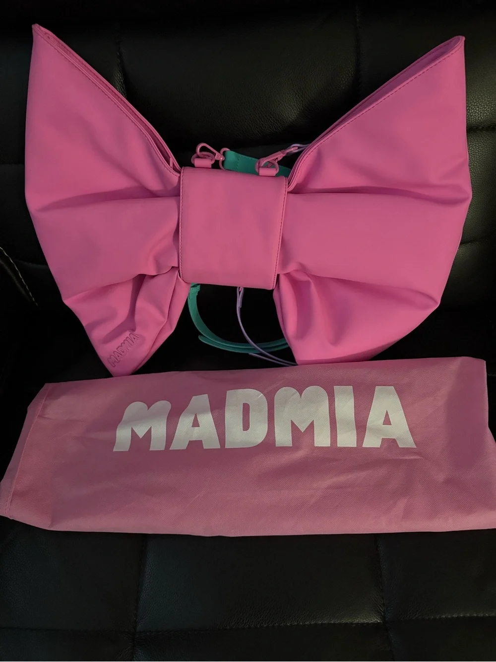 MADMIA Pink Bow Kids Shoulder Bag with Adjustable Strap